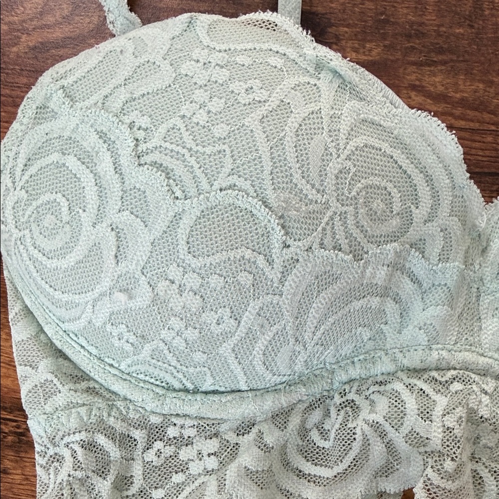 PINK Victoria's Secret Lace Bra in Light Green - Picture 2 of 5